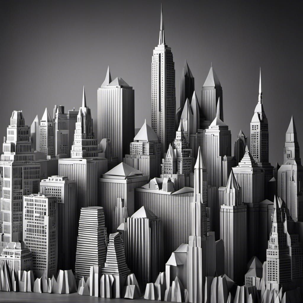 Origami New York Skyline Papercraft Masterpiece
