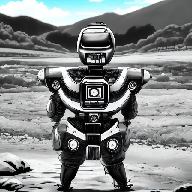 Symmetrical Valley Creek Scene with Chrome Beachball