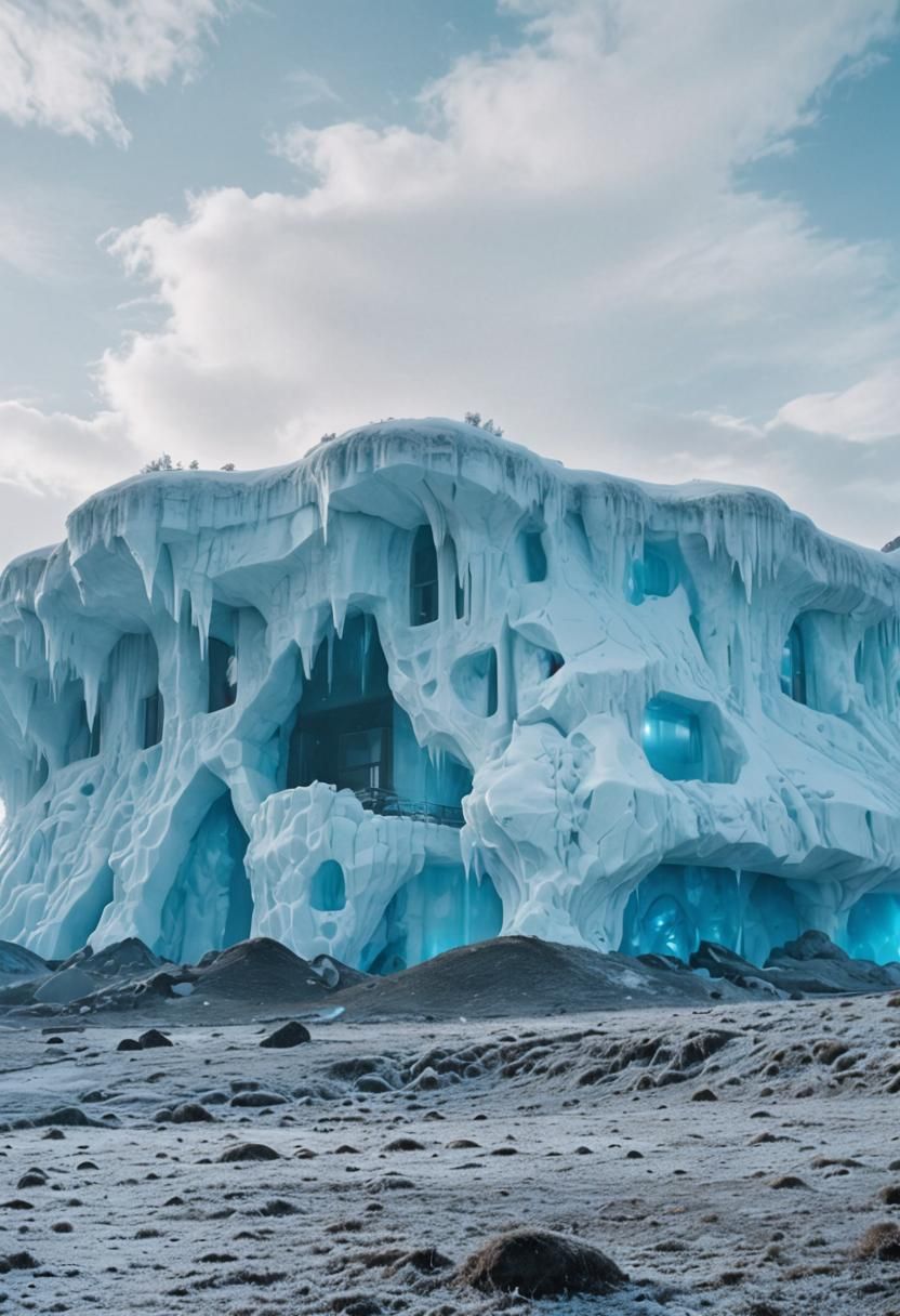 House inside an iceberg