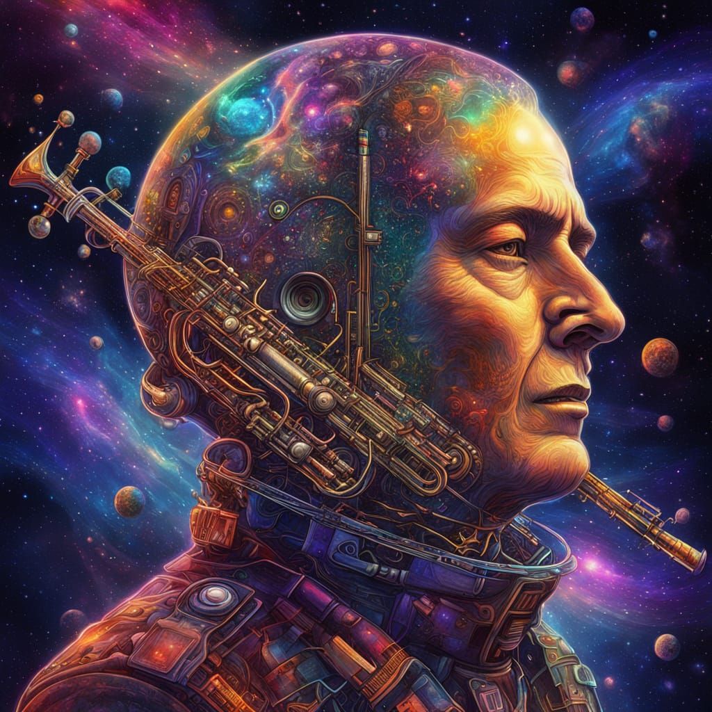 Cosmic Symphony: A Holographic Astral Illustration