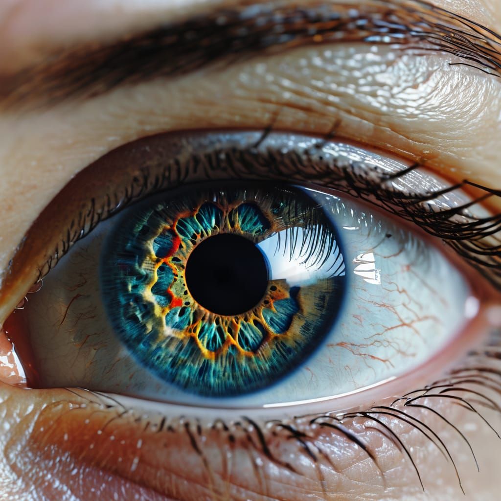 Detailed Eye Containing Multitudes of Dimensions