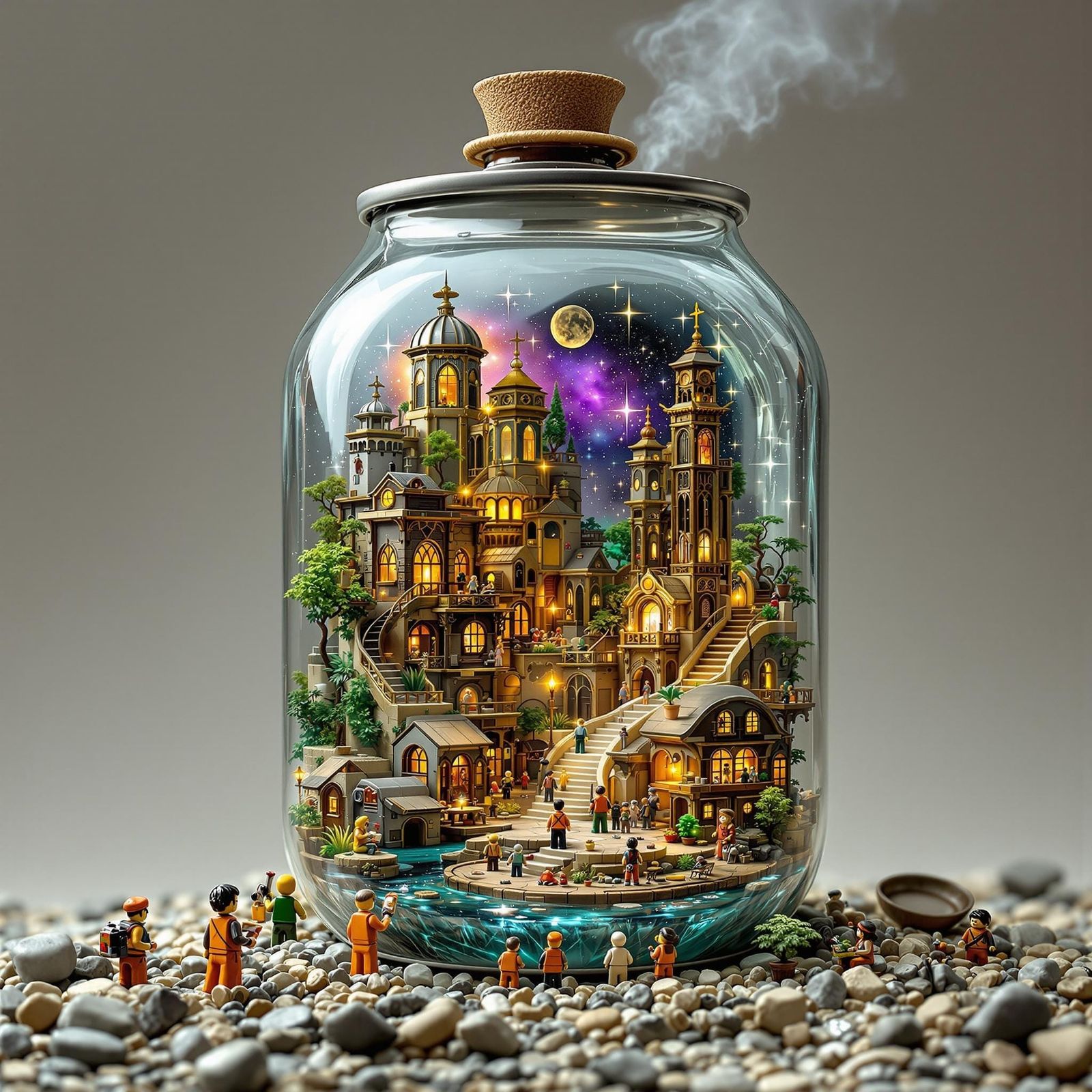 Dystopian Soda Can Settlement: Macro Photo