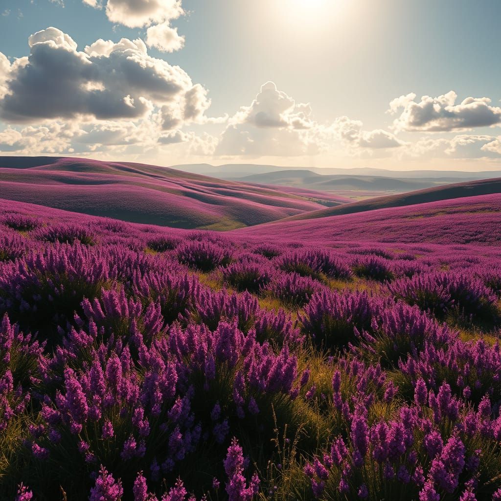 Fantastical Purple Moorland Landscape in Unreal Engine 5 Sty...