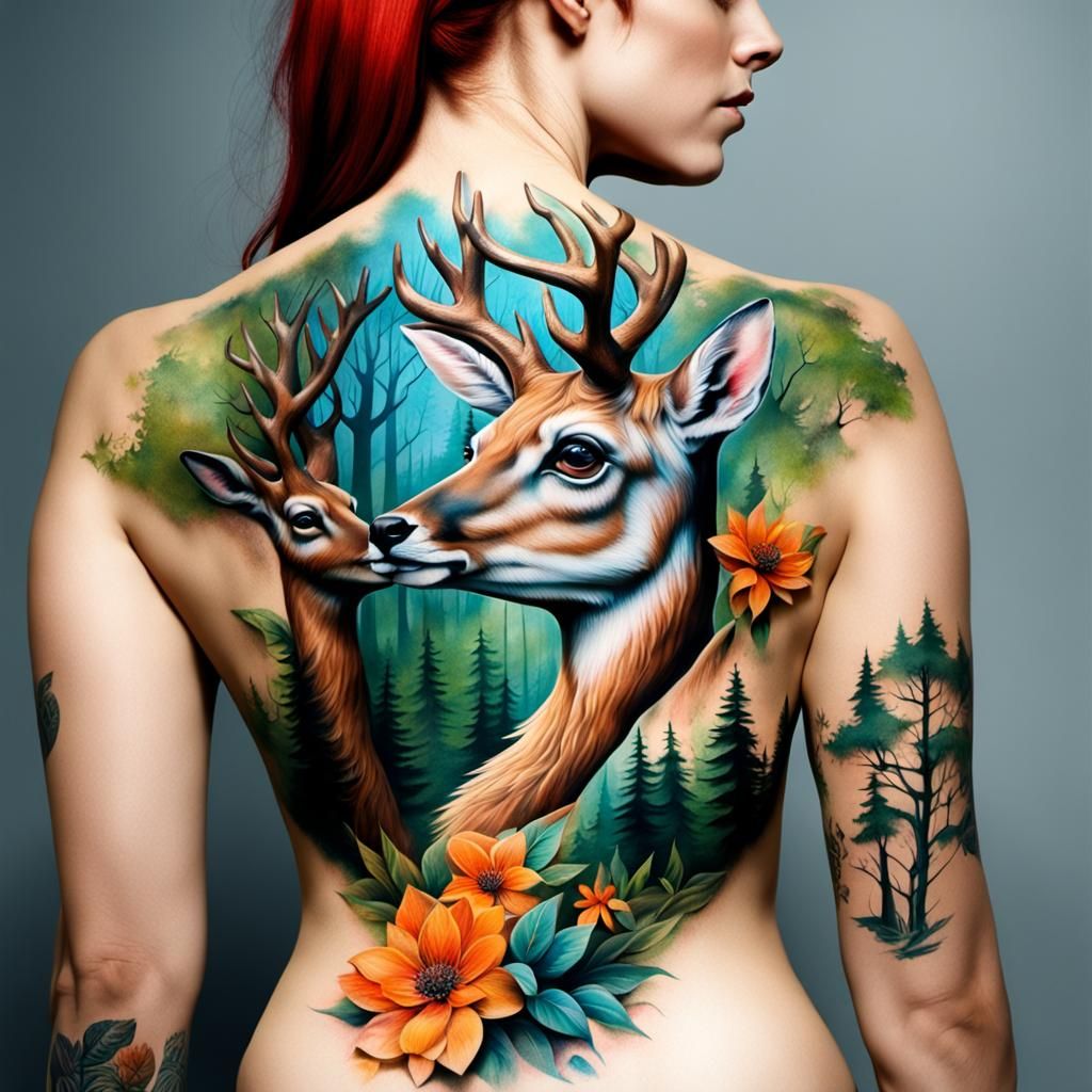 Tatouage des biches de Cérynie