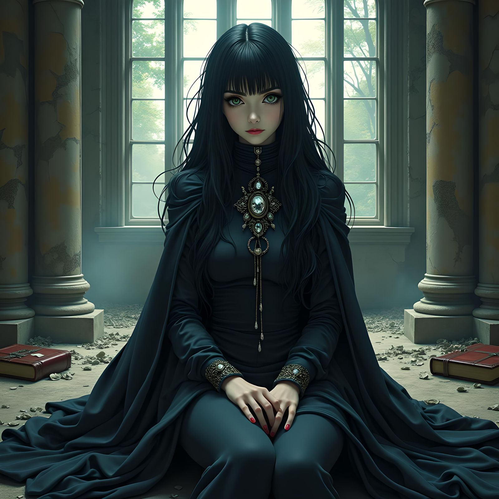 Stunning Manga Witch Portrait in Fantasy Style