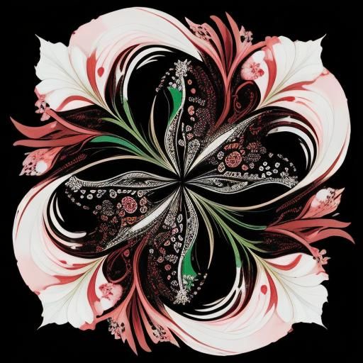 Calla Lilies in Surreal Illustration with Paint Splatters