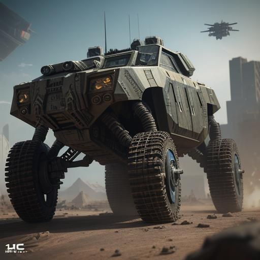 Futuristic UNSC Warthog with Intricate Mech Details