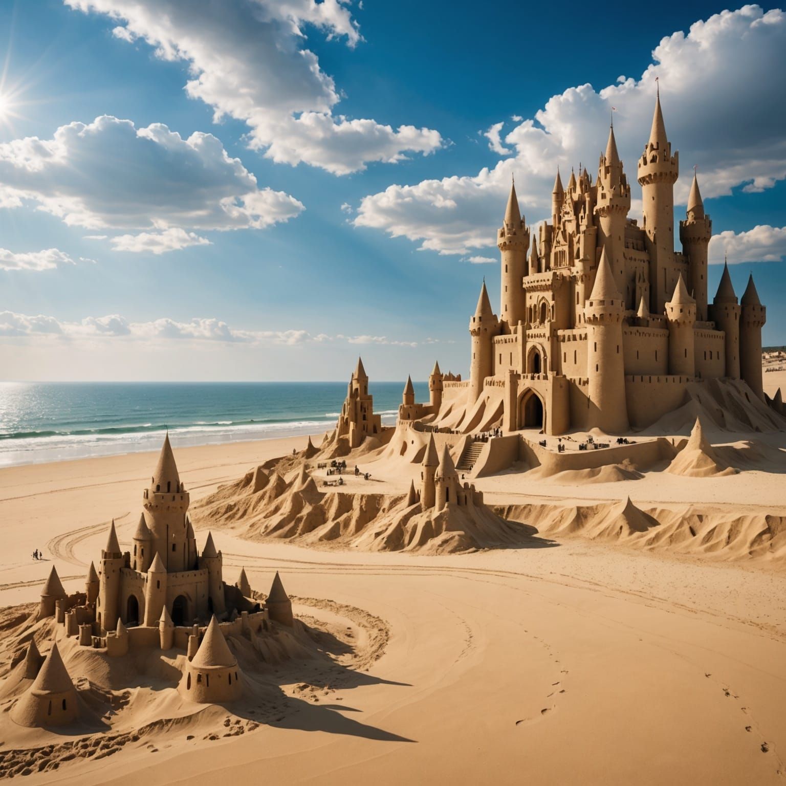 Majestic Sandcastle City by the Sea