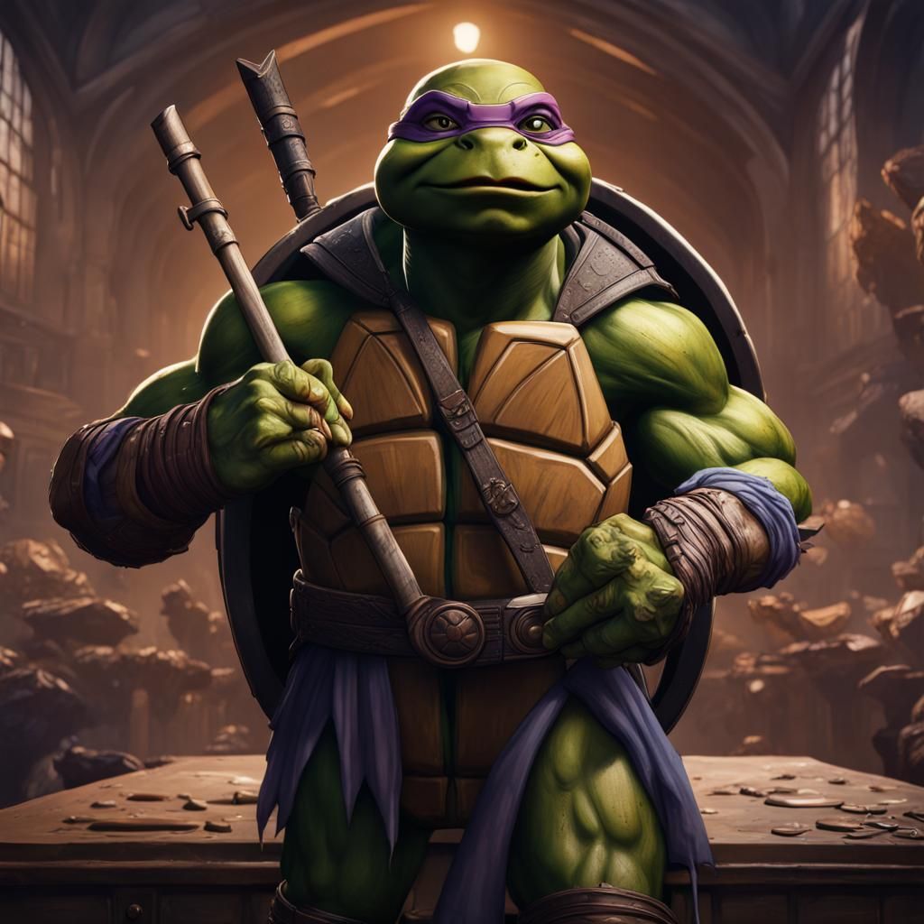 TMNT as Martin Luther King: Detailed Matte Painting