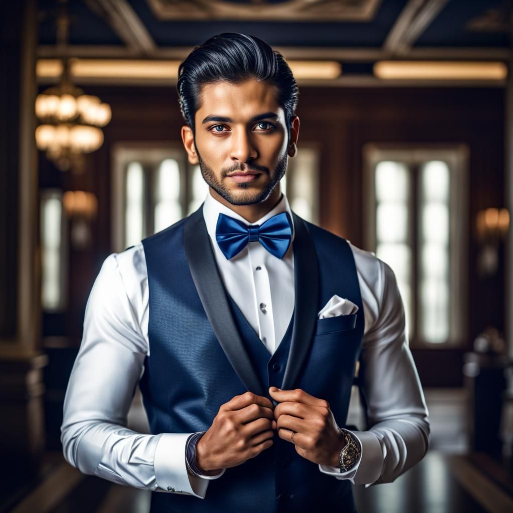 Magical Businessman Transformation with Dark Blue Magic