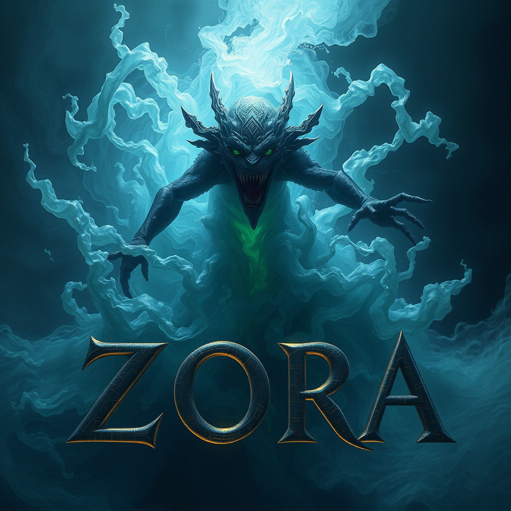 Otherworldly Creature Emerges in Fantasy Landscape