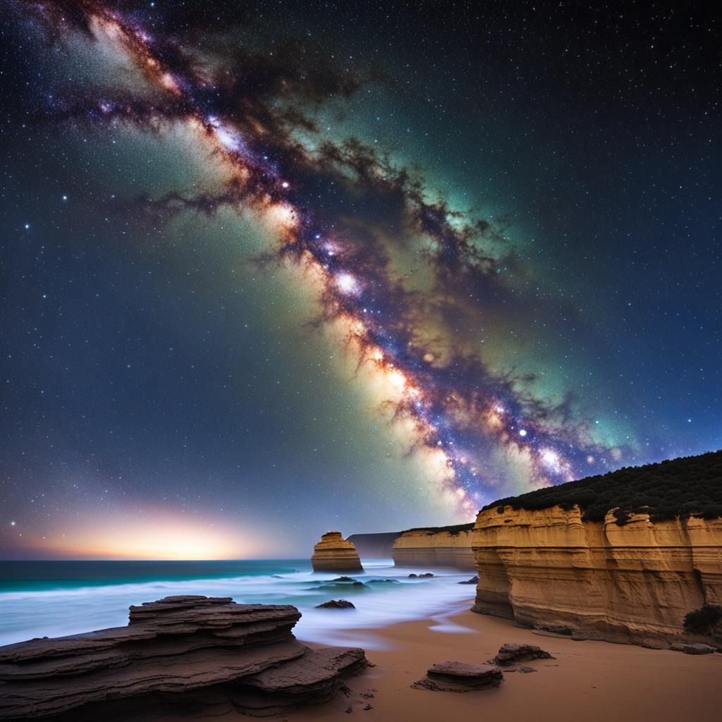 Milky Way Over Great Ocean Road, Australia