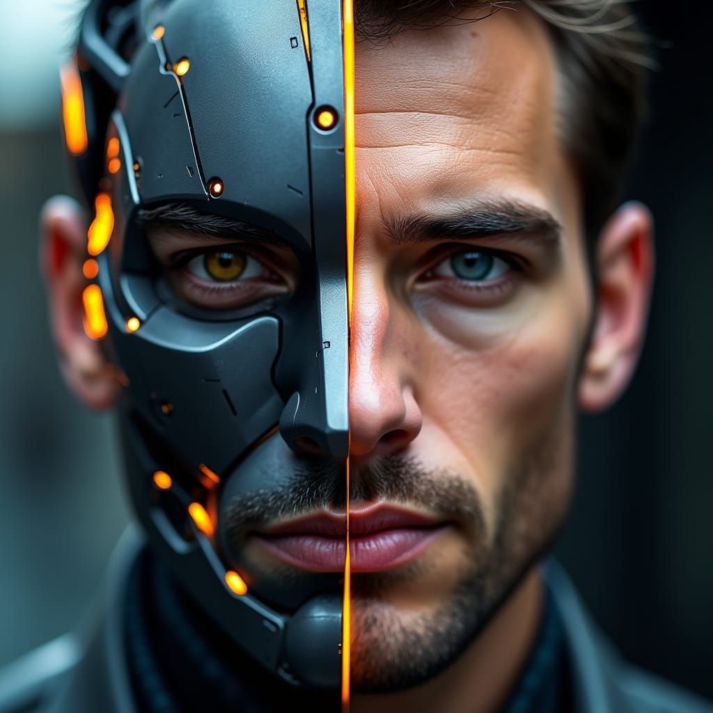 Robot-Human Face Fusion in High Resolution