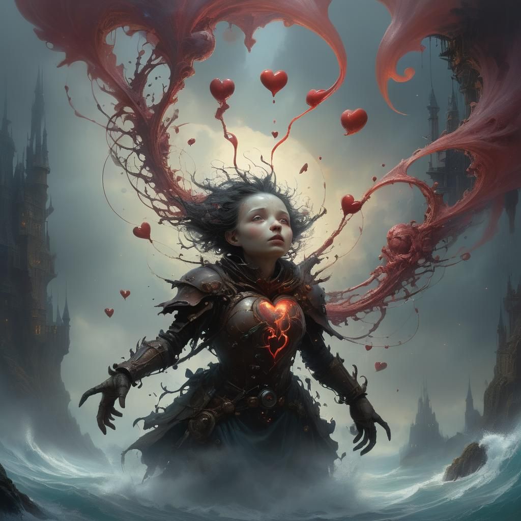 Surreal Heart Pulsation: A Vibrant Abstract Masterpiece