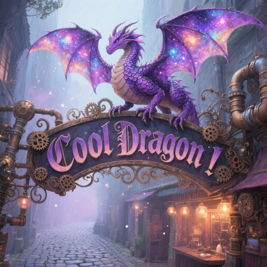 Purple cosmic dragon