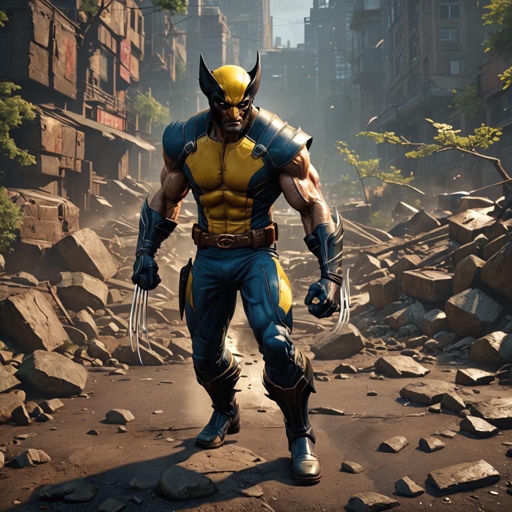 Wolverine X-Men: 3D Game Cinematic Render