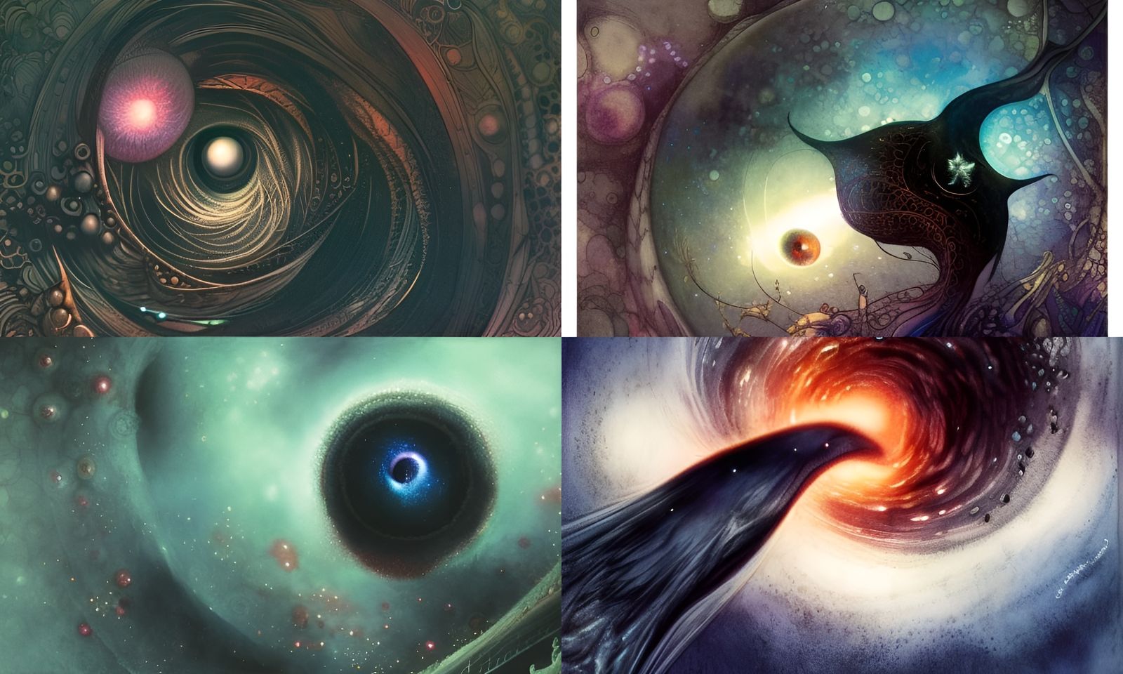 Iridescent Supermassive Black Hole, Digital Rendering