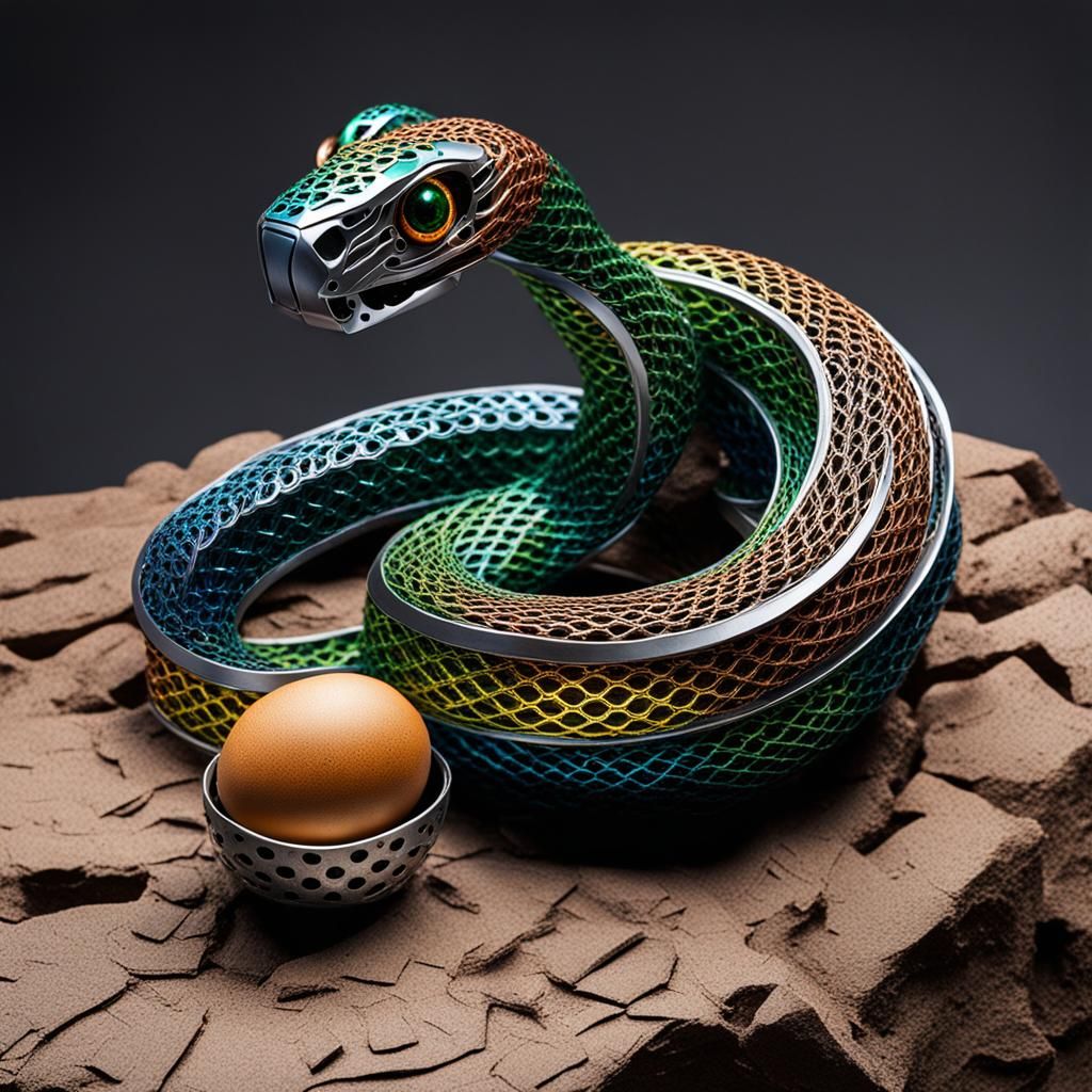 Snake with Egg
