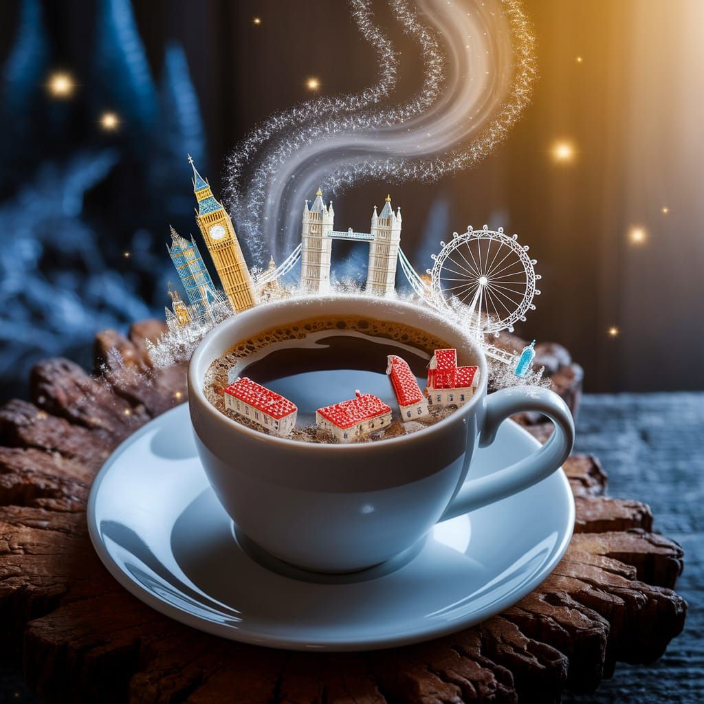 Magical Realism Coffee Cup Reveals Miniature Winter London S...
