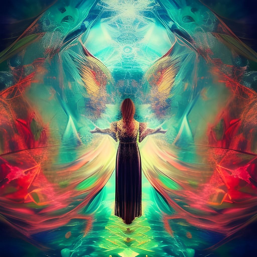 Fantastical Offering with Unicorn in Digital Art Style