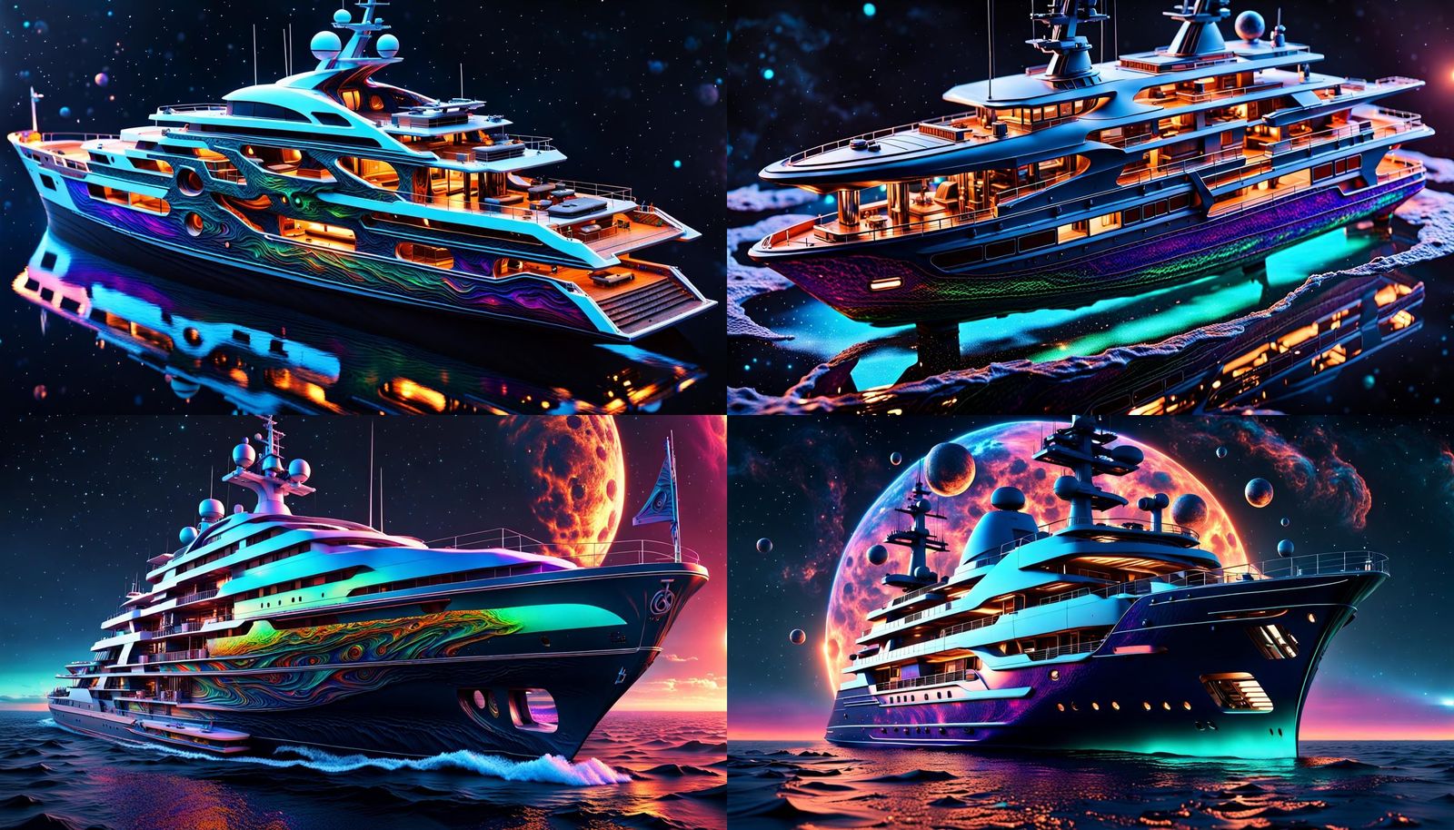 Ominous Psychedelic Yacht in Photorealistic 3D