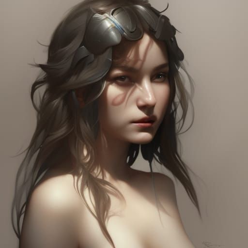 Detailed Dove Portrait in Art Nouveau Style