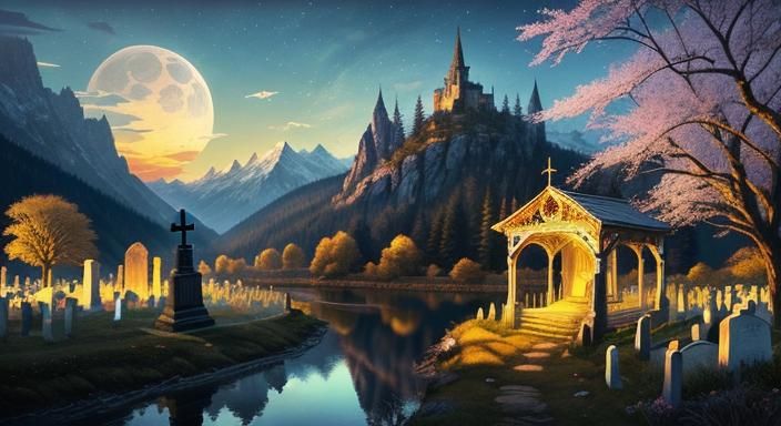 Surreal Optical Illusion: Transparent Witch's Mountain