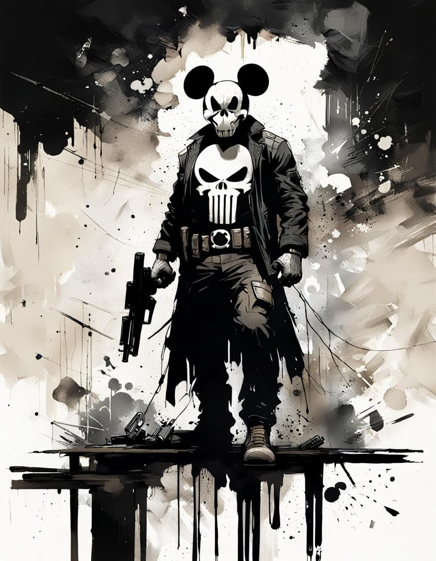 Mickey Mouse as The Punisher