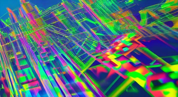 Futuristic Woman in Neon Metropolis: Chrome Art