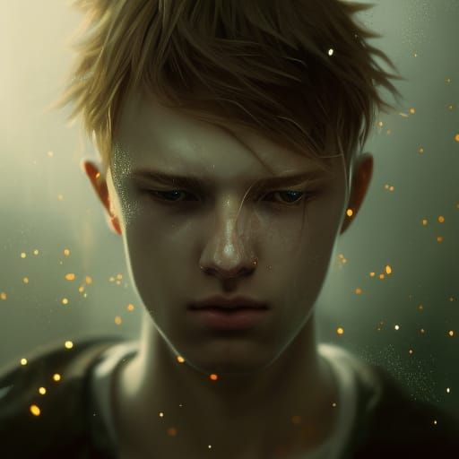 The sadness of a boy