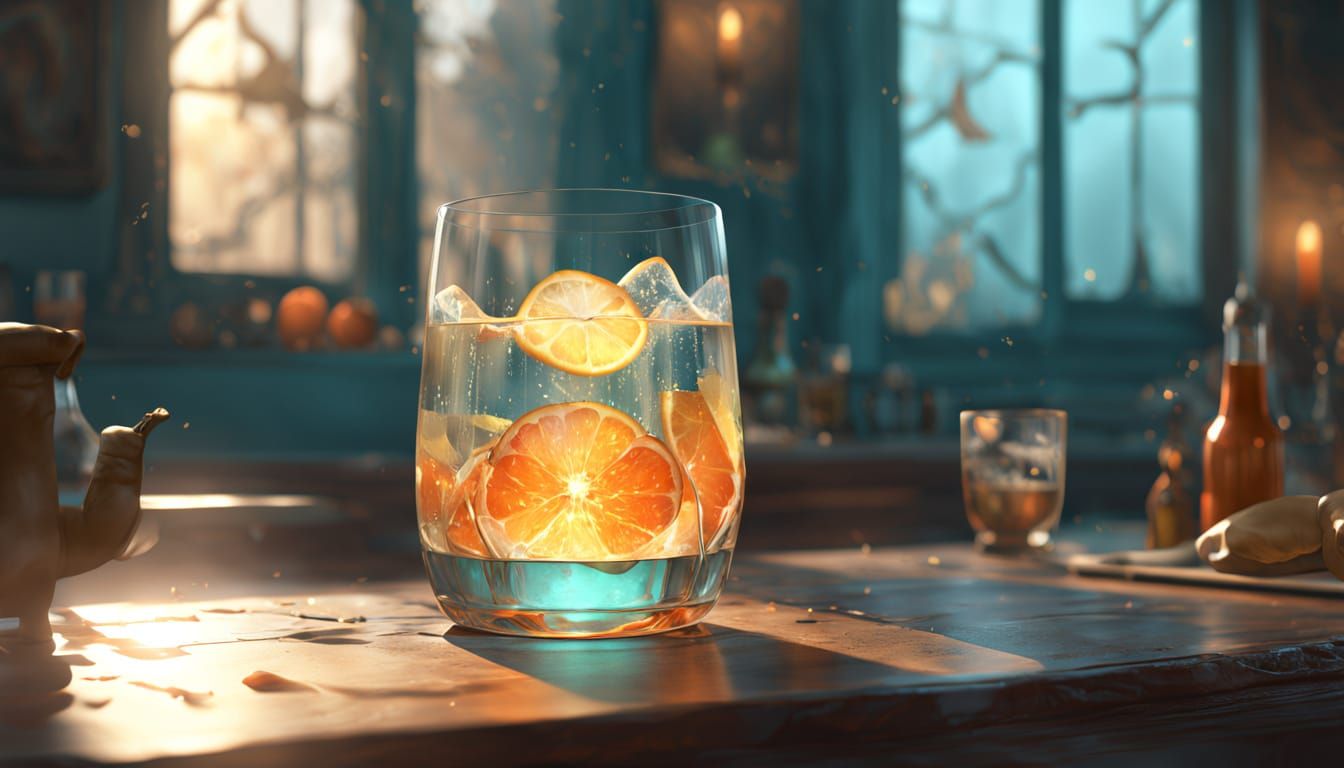 Sparkling Sunlight in Glass: Fantasy Concept Art