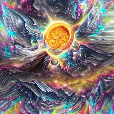 Holographic Astral Cosmic Illustration of Solar Maximum