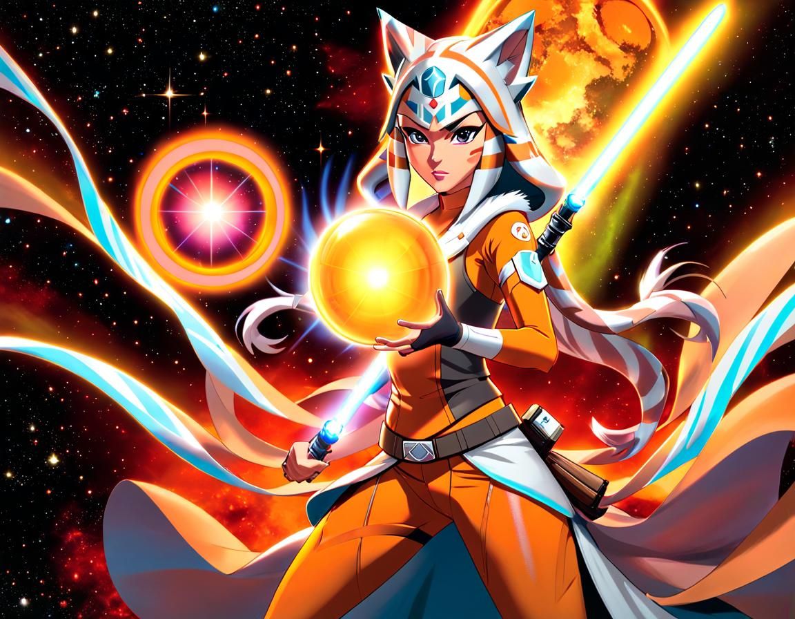 Ahsoka as Naruto: Galactic Warrior Astral Illustration