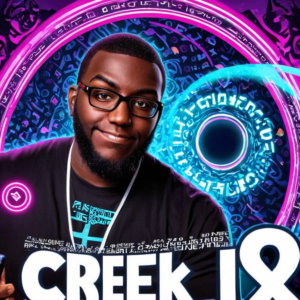 Gaming and Hip-Hop Fusion in Neon Digital Art