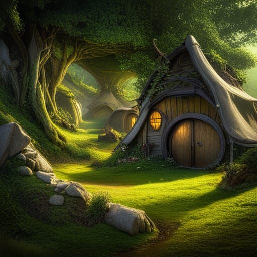 The Shire: Detailed Matte Painting in 8k