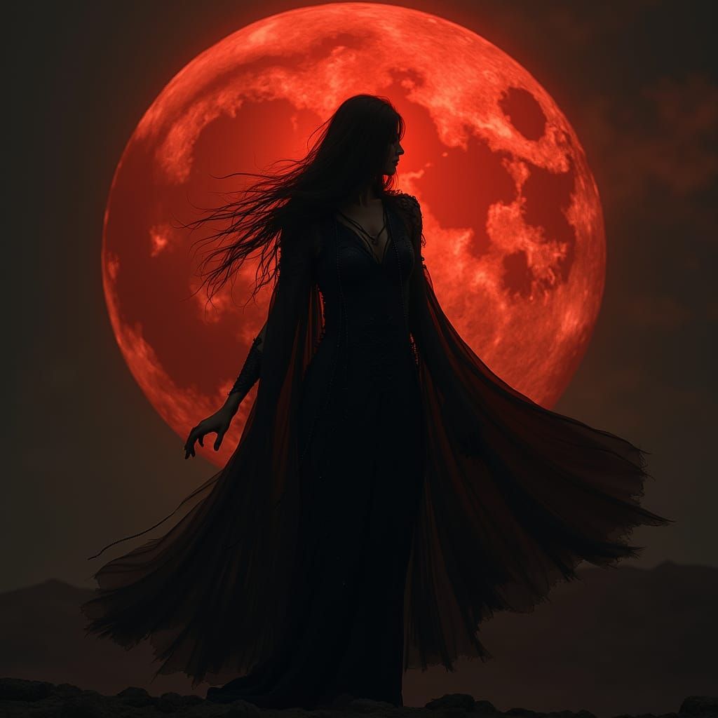 Gothic Goddess of the Blood Moon