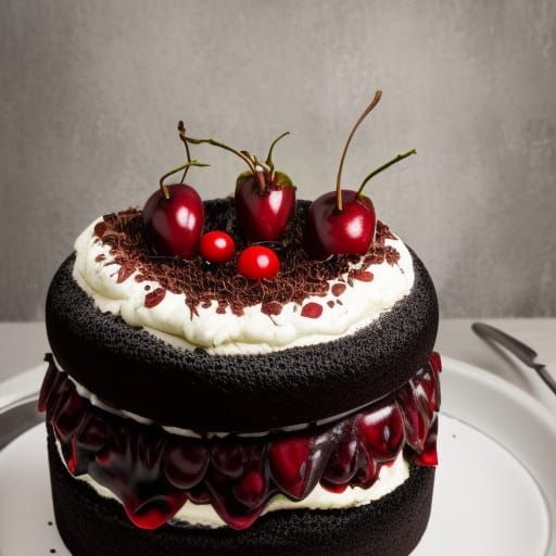 High Gothic Black Forest Gateau in Sharp Focus