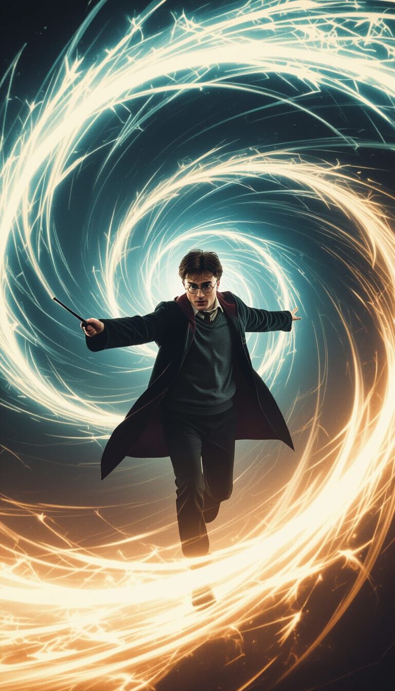Harry Potter in Time Loop: Cinematic Film Still