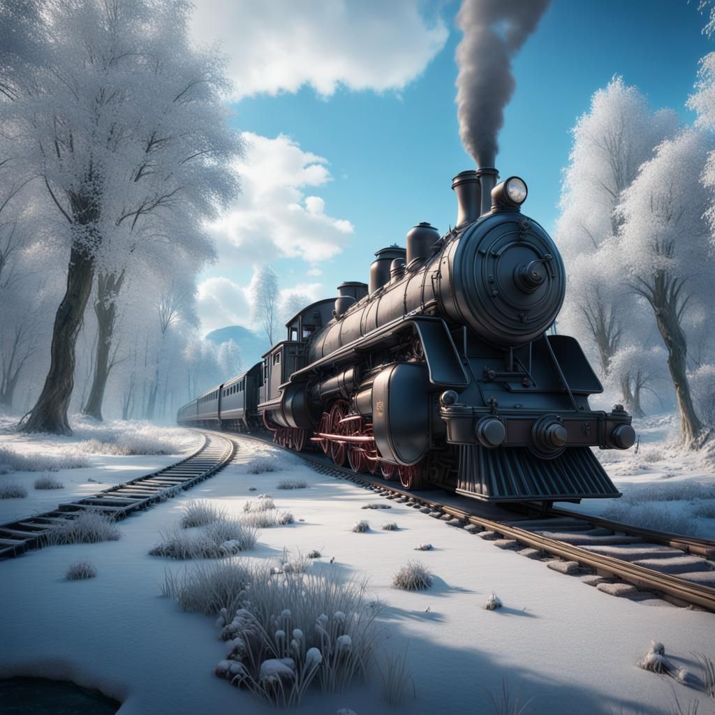 High-Speed ICE Train in Detailed German Meadow