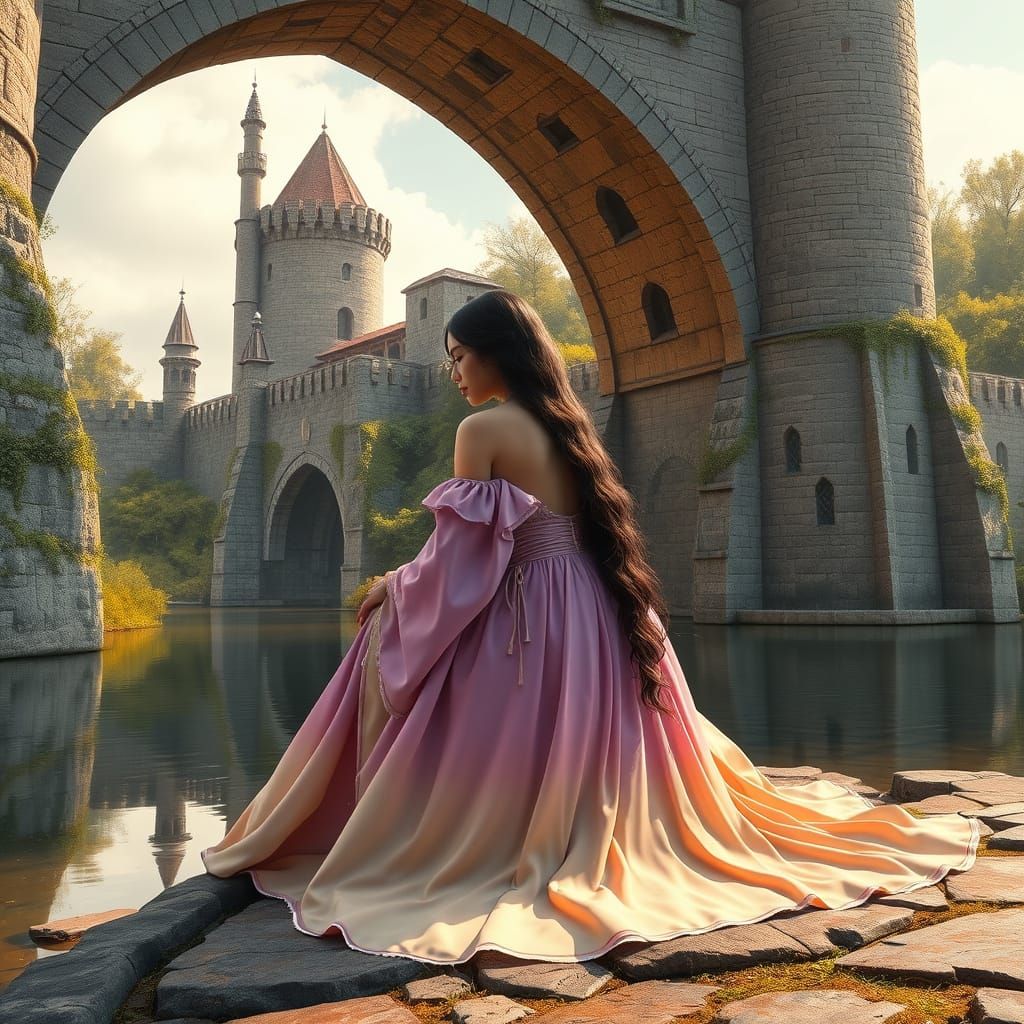 Enchanted Lake Goddess in Lavender Gown