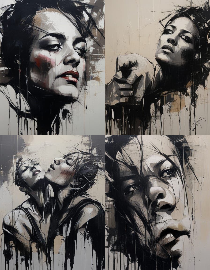 Expressive Portrait in Abstract Style