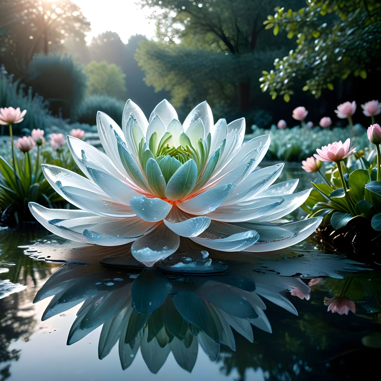 Pastel Ice Garden Blooms