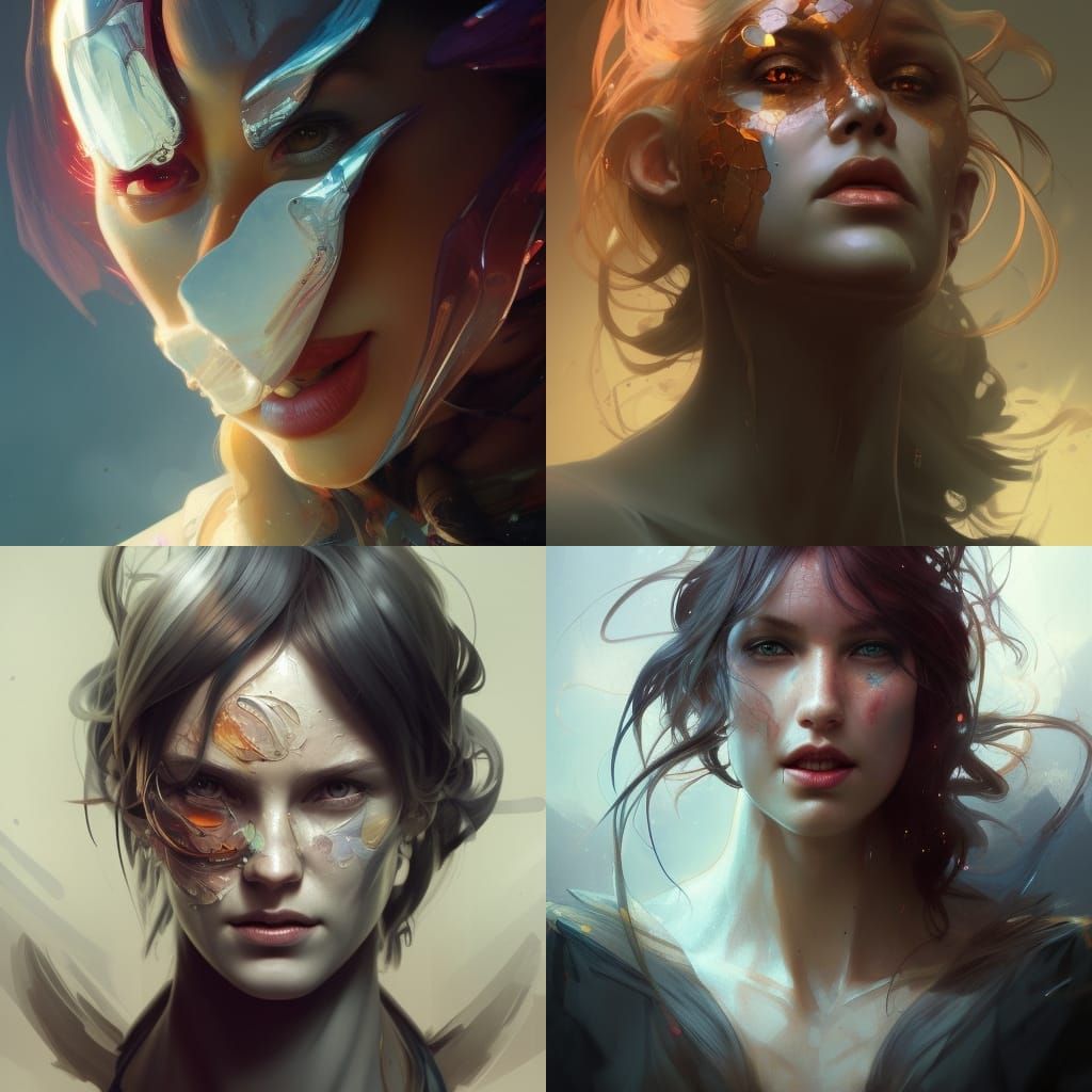 Chaotic Portrait in Hyperdetailed Digital Art Style