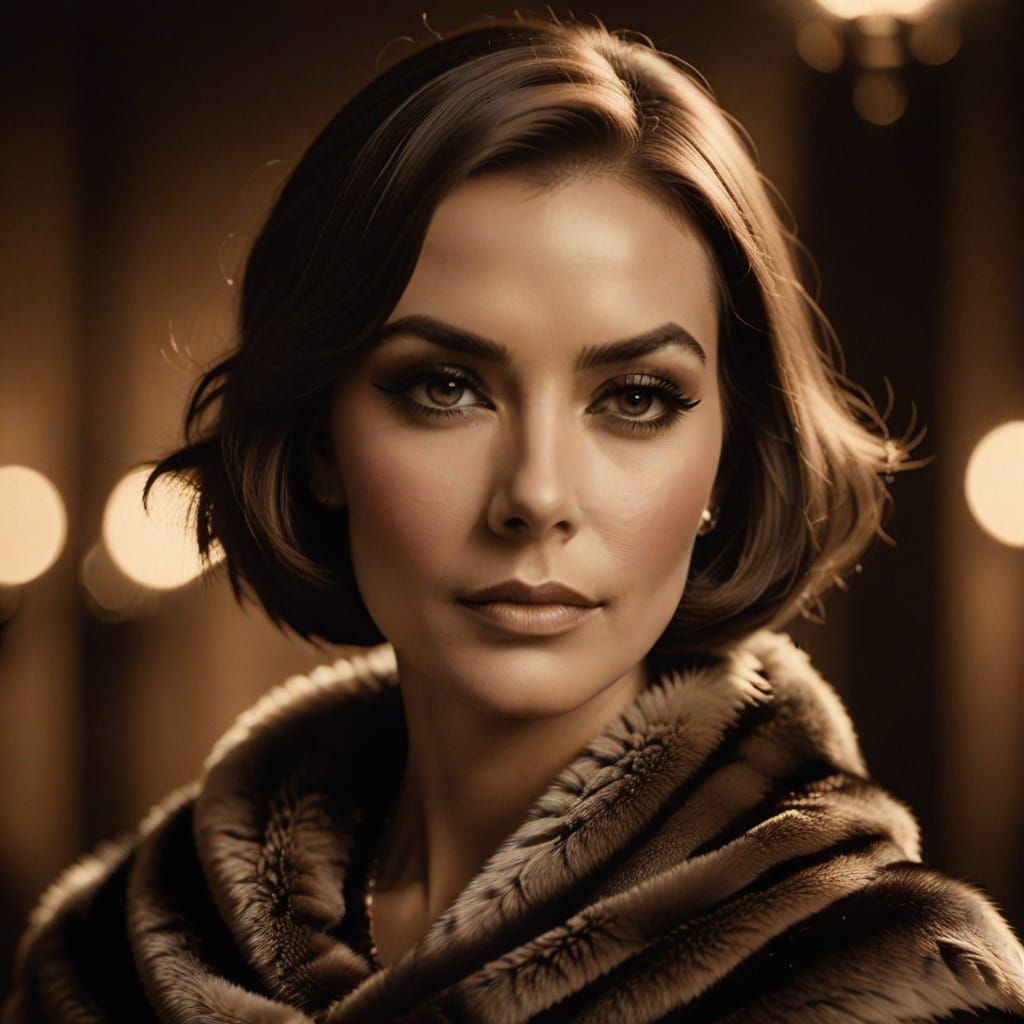 Glamorous Portrait in Old Hollywood Photography Style