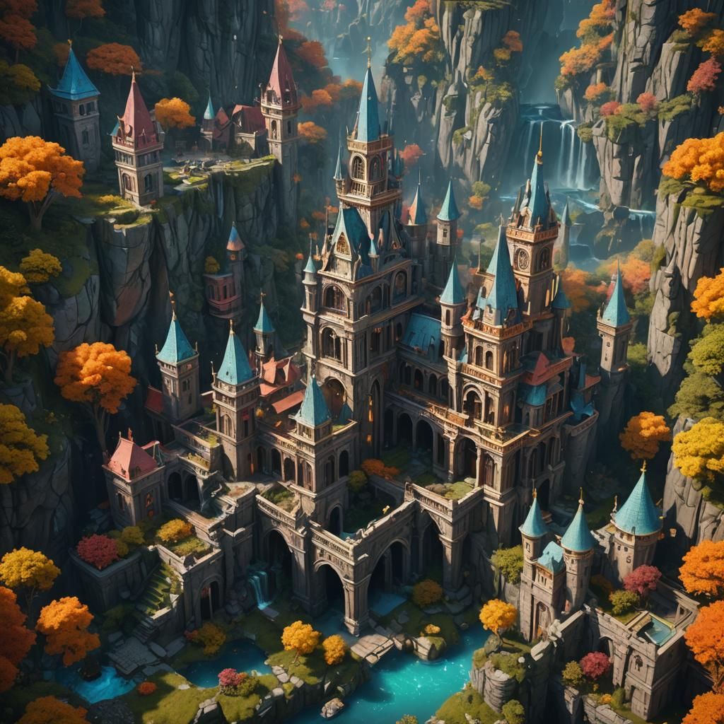 Fantastical Matte Painting with Intricate Details