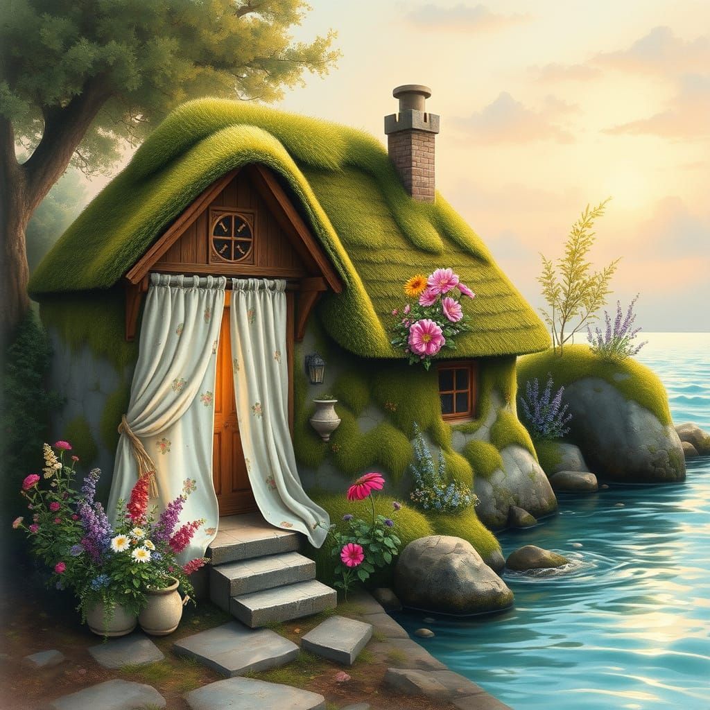 Enchanting Riverside Cottage in Renaissance Style