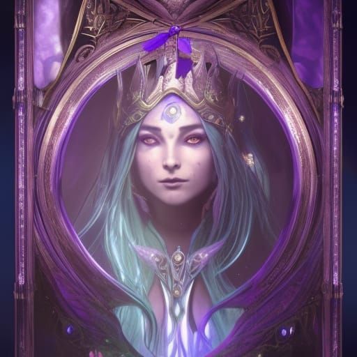 Moon Elf Queen in Palace Throne Room