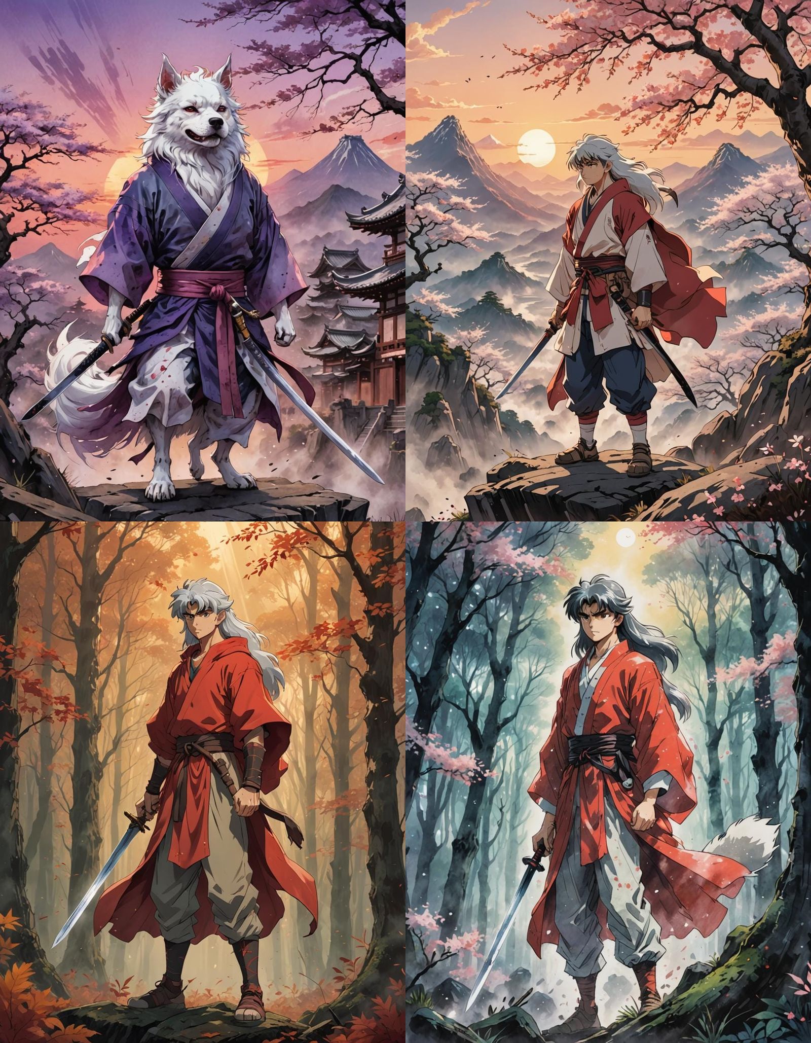 Cool Inuyasha AI Generated Image