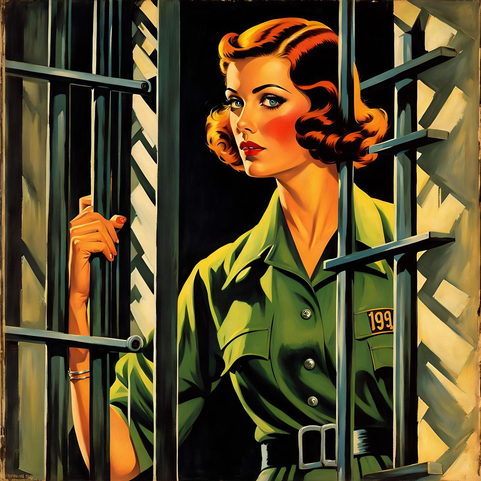 Pulp Magazine Cover Art: Woman in Prison
