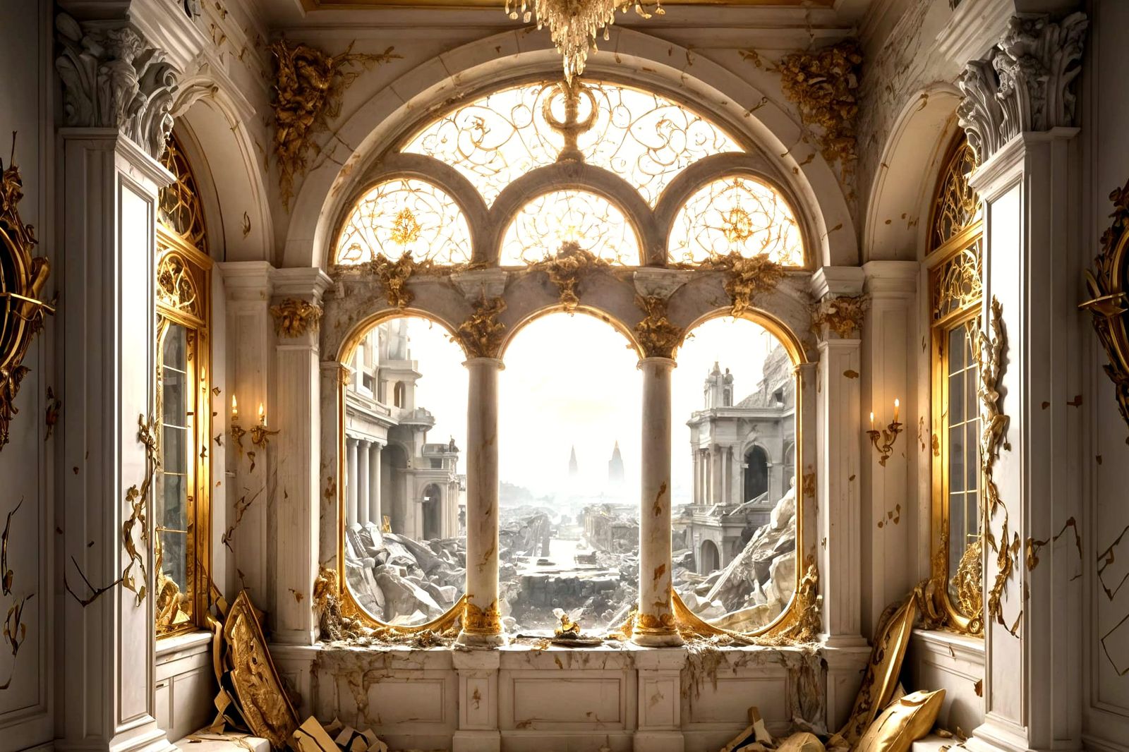 Luxury Amidst Despair in a Decadent Mansion